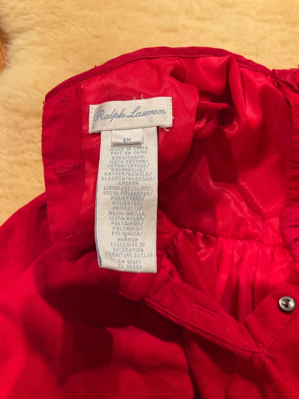 Ralph Lauren red holiday Christmas dress - Picture 9 of 10